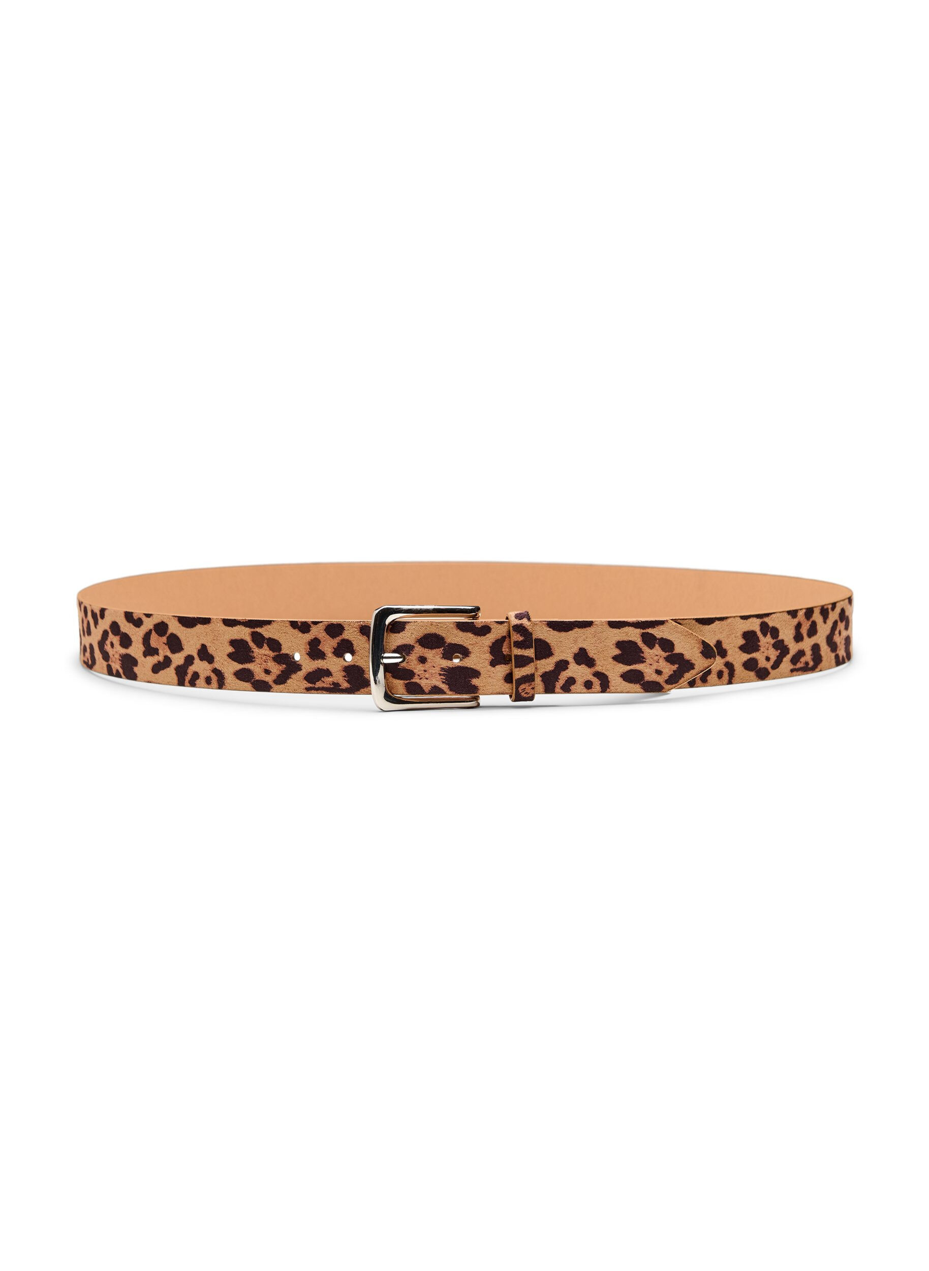 Belt with leopard print