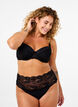 Bra with lace and padding, Black, Model image number 1