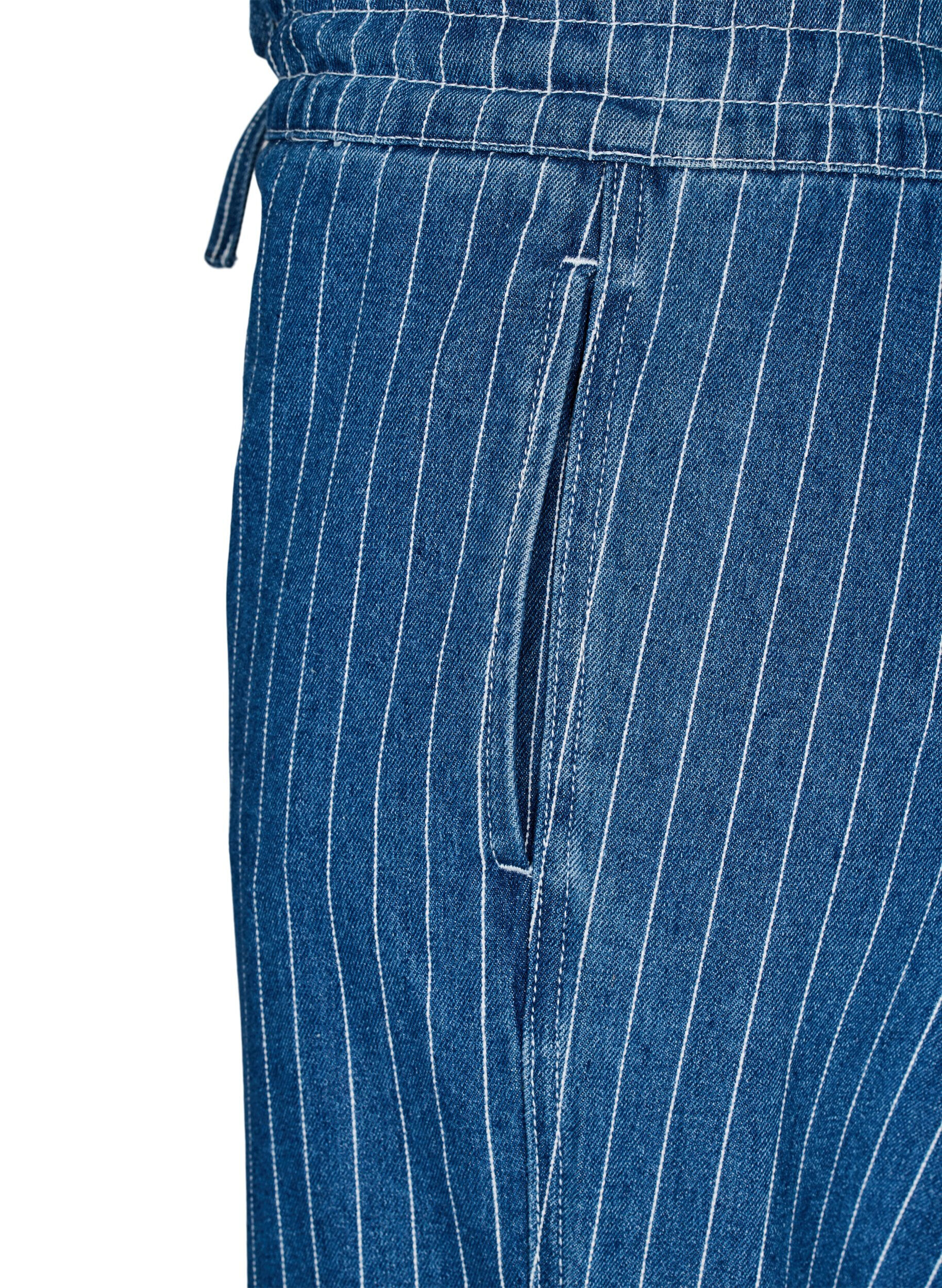 ZizzifashionWide-leg denim jeans with stripes, Blue, Packshot image number 3