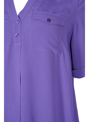 Viscose tunic with short sleeves, Purple Corallites, Packshot image number 2