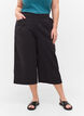 Loose culotte trousers in cotton, Black, Model image number 2