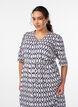Midi dress with print and tie belt, Vanilla, Model image number 2