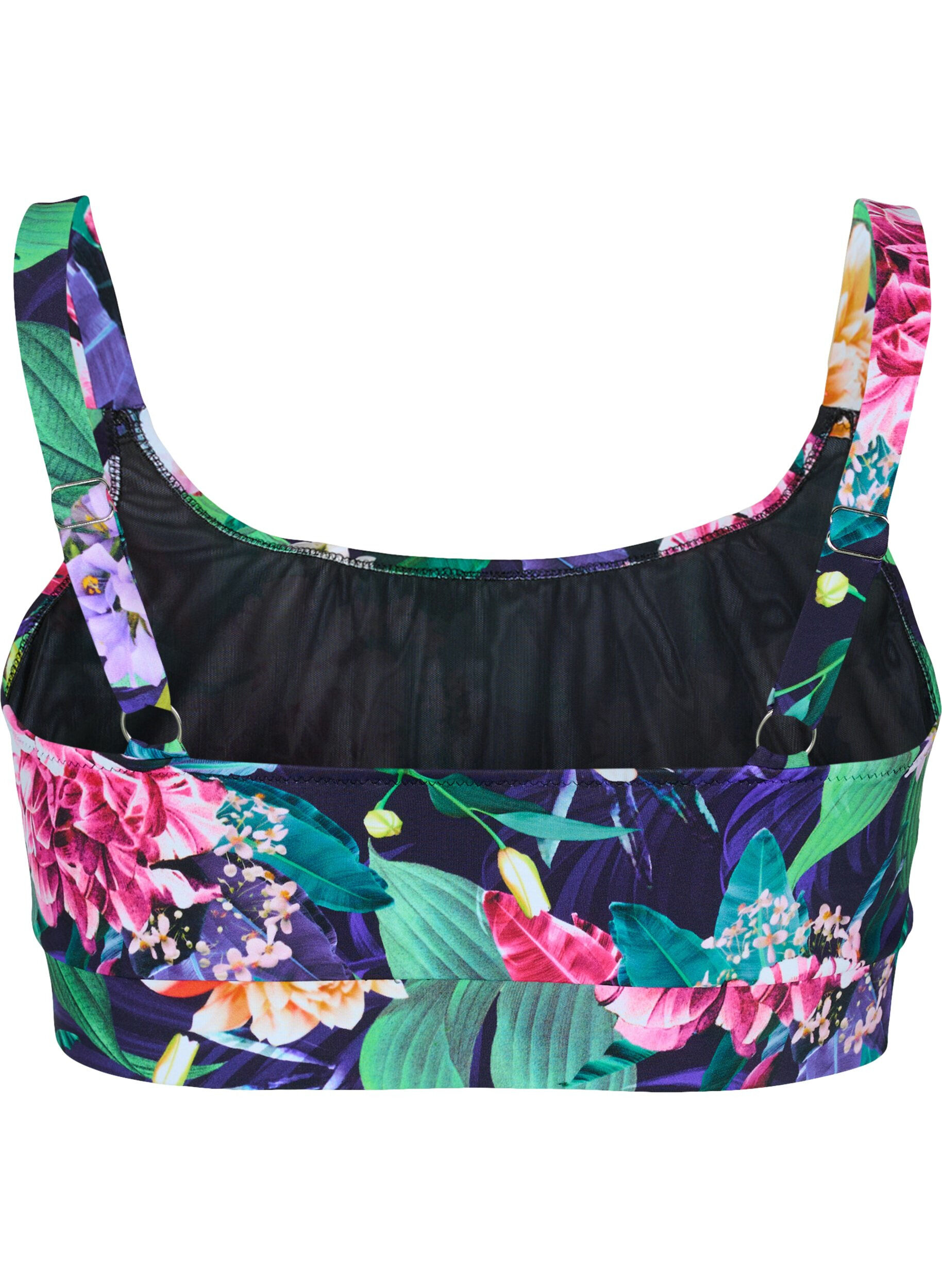 Zizzifashion Bikini top with adjustable shoulder straps, Flower Print, Packshot image number 1
