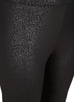 Leggings with tone-on-tone pattern, Black, Packshot image number 2