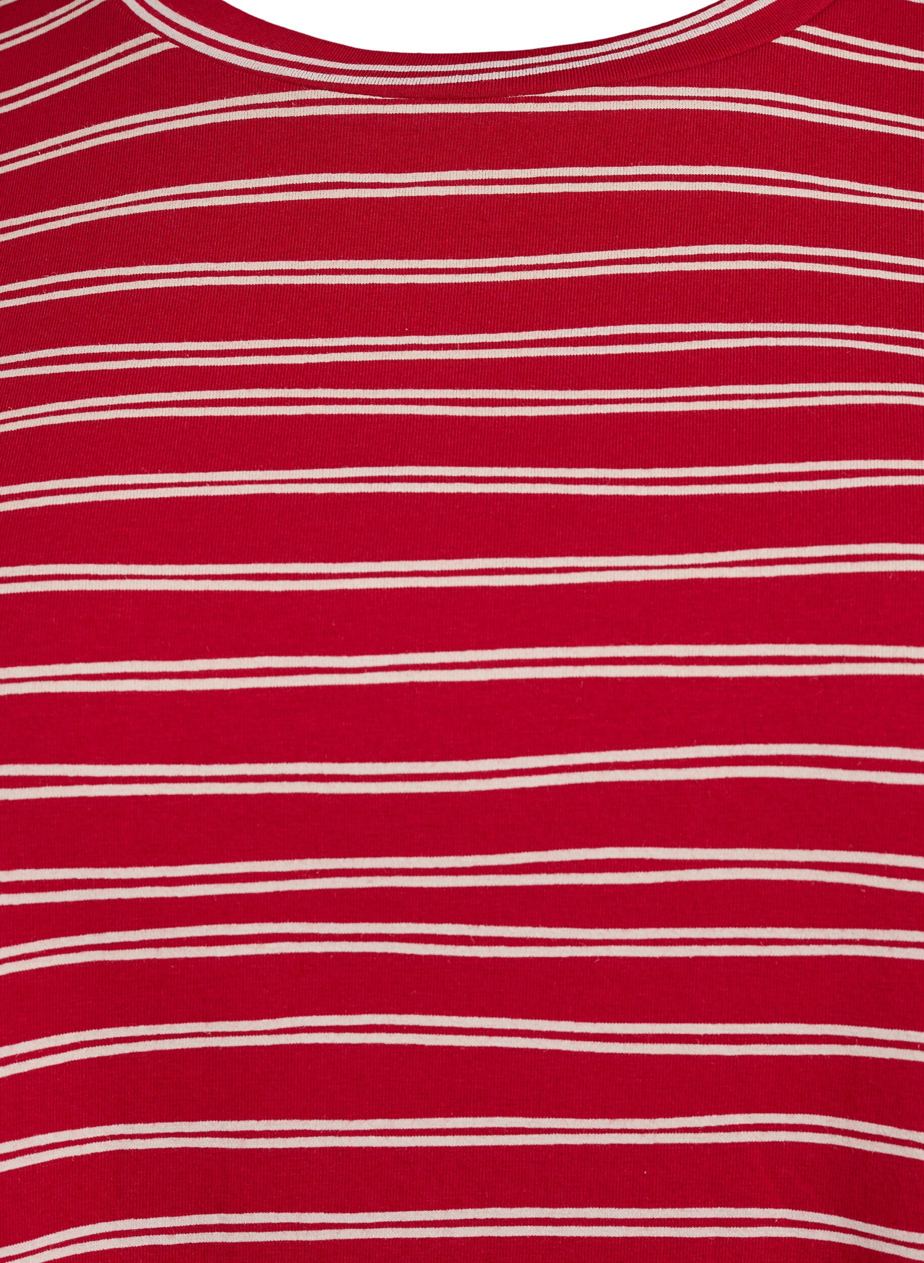 Zizzifashion Striped T-shirt, Red, Packshot image number 2