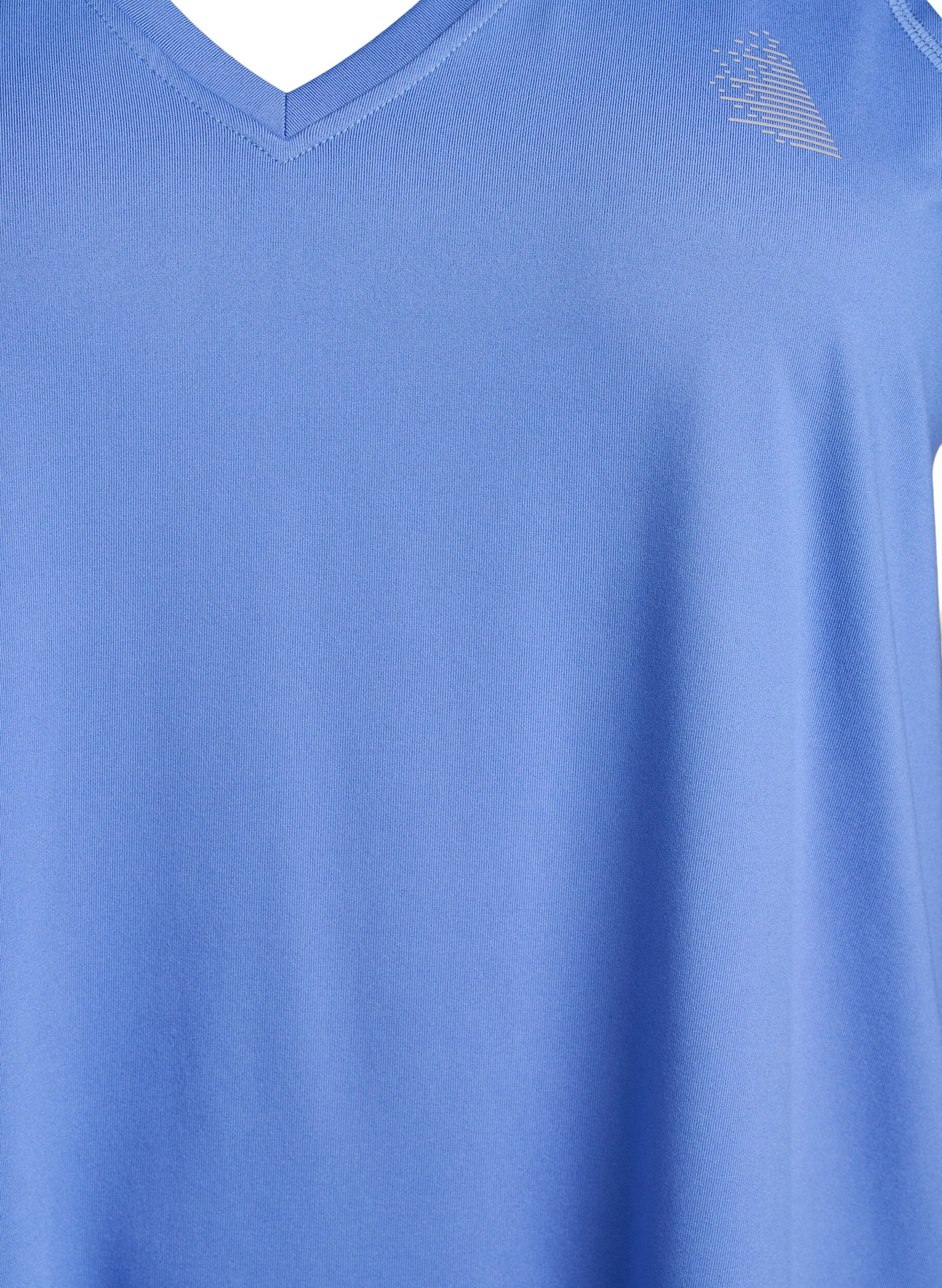 Zizzifashion Sports top with V-neck, Blue, Packshot image number 2