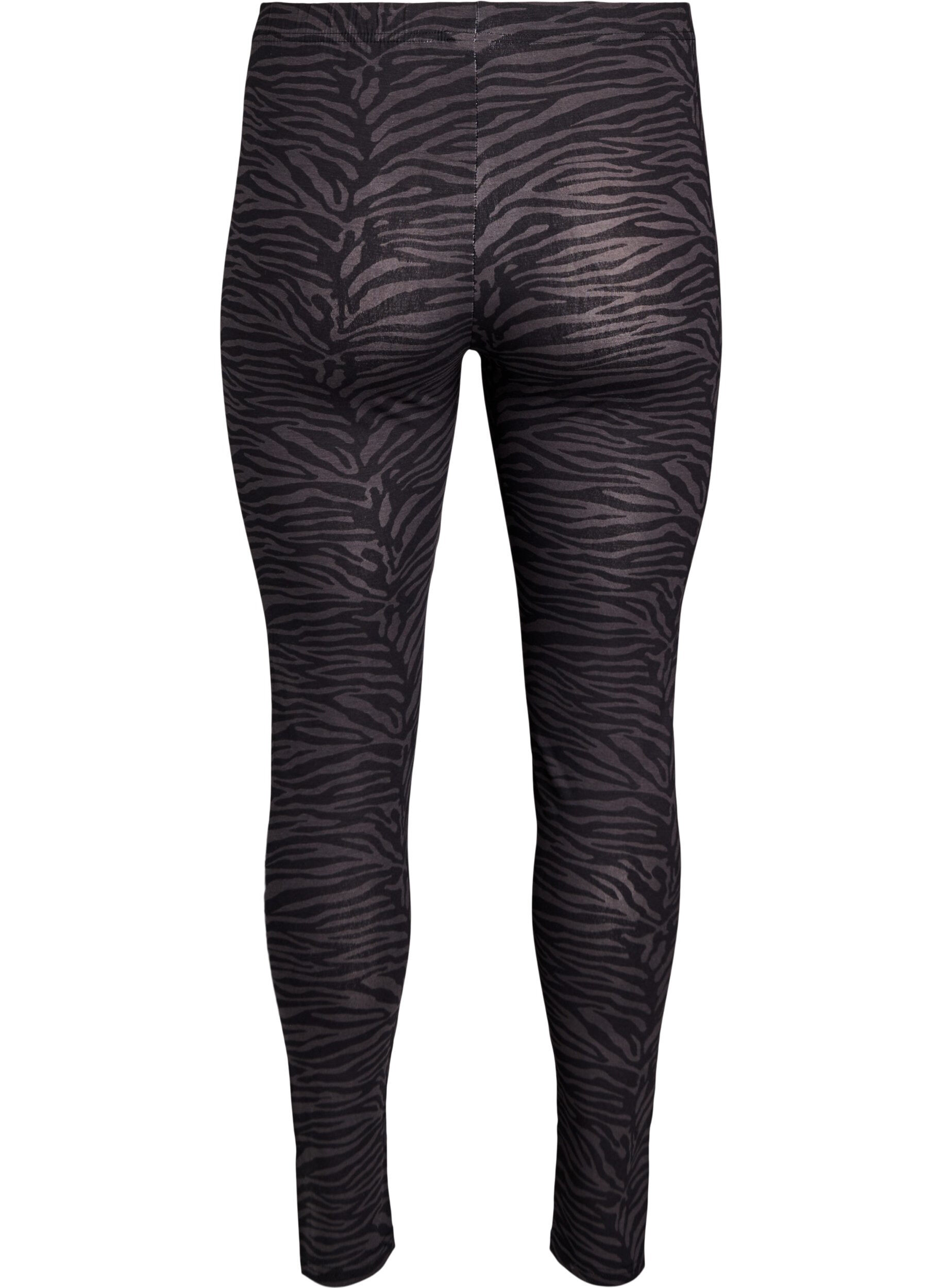 Zizzifashion Viscose leggings with print, Black, Packshot image number 1