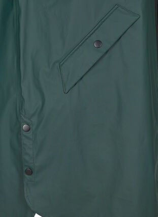 Rain jacket with a zip and hood, Darkest Spruce, Packshot image number 3