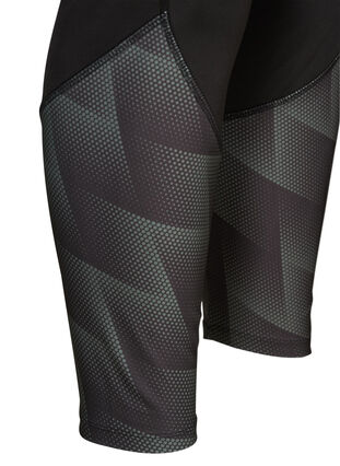 Cropped workout leggigs, Black, Packshot image number 3