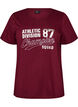 T-shirt in organic cotton with a sporty text print, Red, Packshot image number 0
