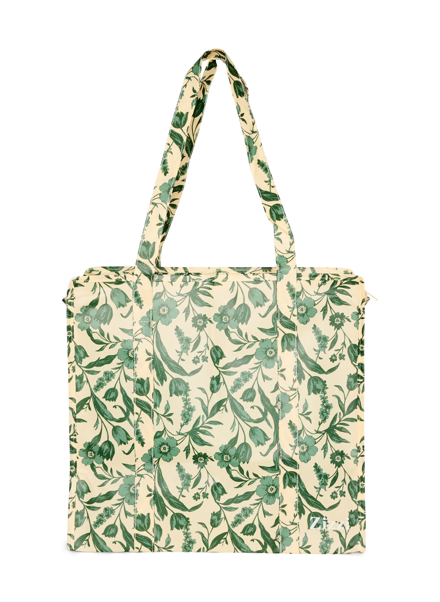 Shopping bag with zipper