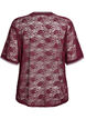 Sporty lace t-shirt with a loose fit, Dark Bordeaux, Packshot image number 1