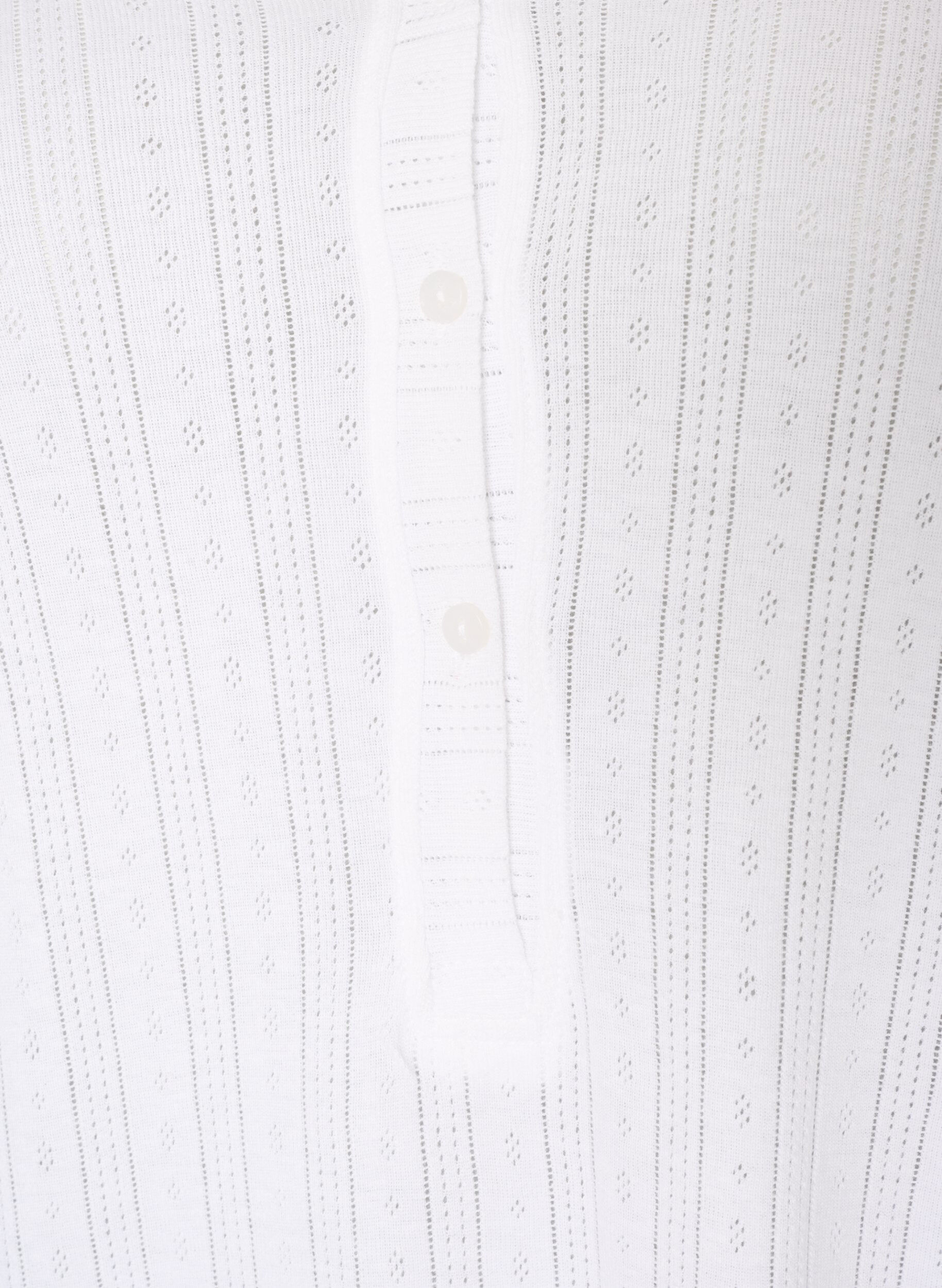 ZizzifashionNightgown in organic cotton with eyelet embroidery, White, Packshot image number 2