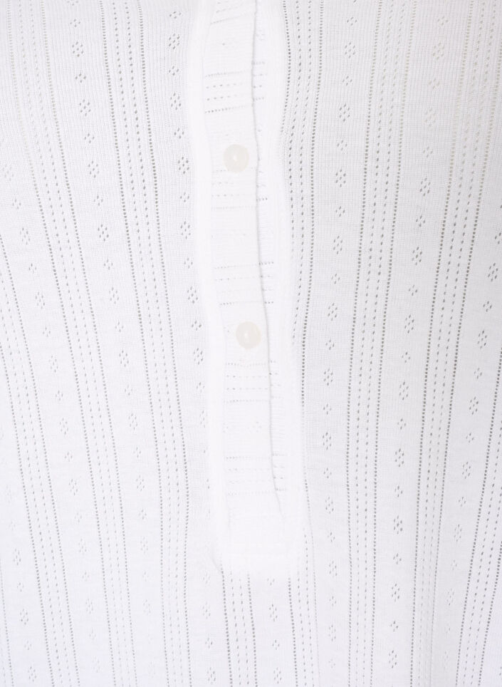 Nightgown in organic cotton with eyelet embroidery, White, Packshot image number 2