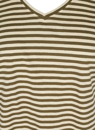 Striped cotton t-shirt, Ivy Green Y/D, Packshot image number 2
