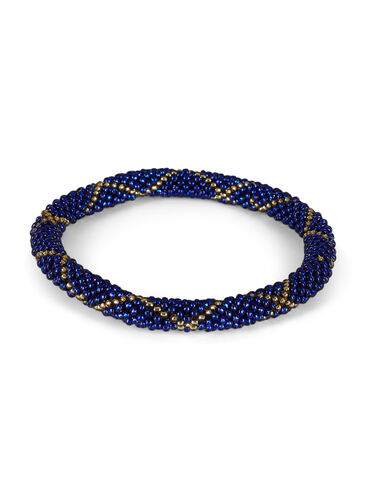 Pearl bracelet, Blue Zig Zag, Packshot image number 0