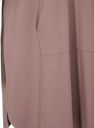 Sweater dress with hood and pockets, Deep Taupe, Packshot image number 3