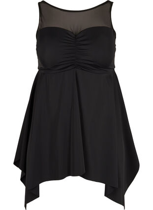 Tankini with a skirt and soft padding, Black, Packshot image number 0