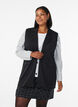 Sleeveless blazer vest with classic lapels, Black, Model image number 0