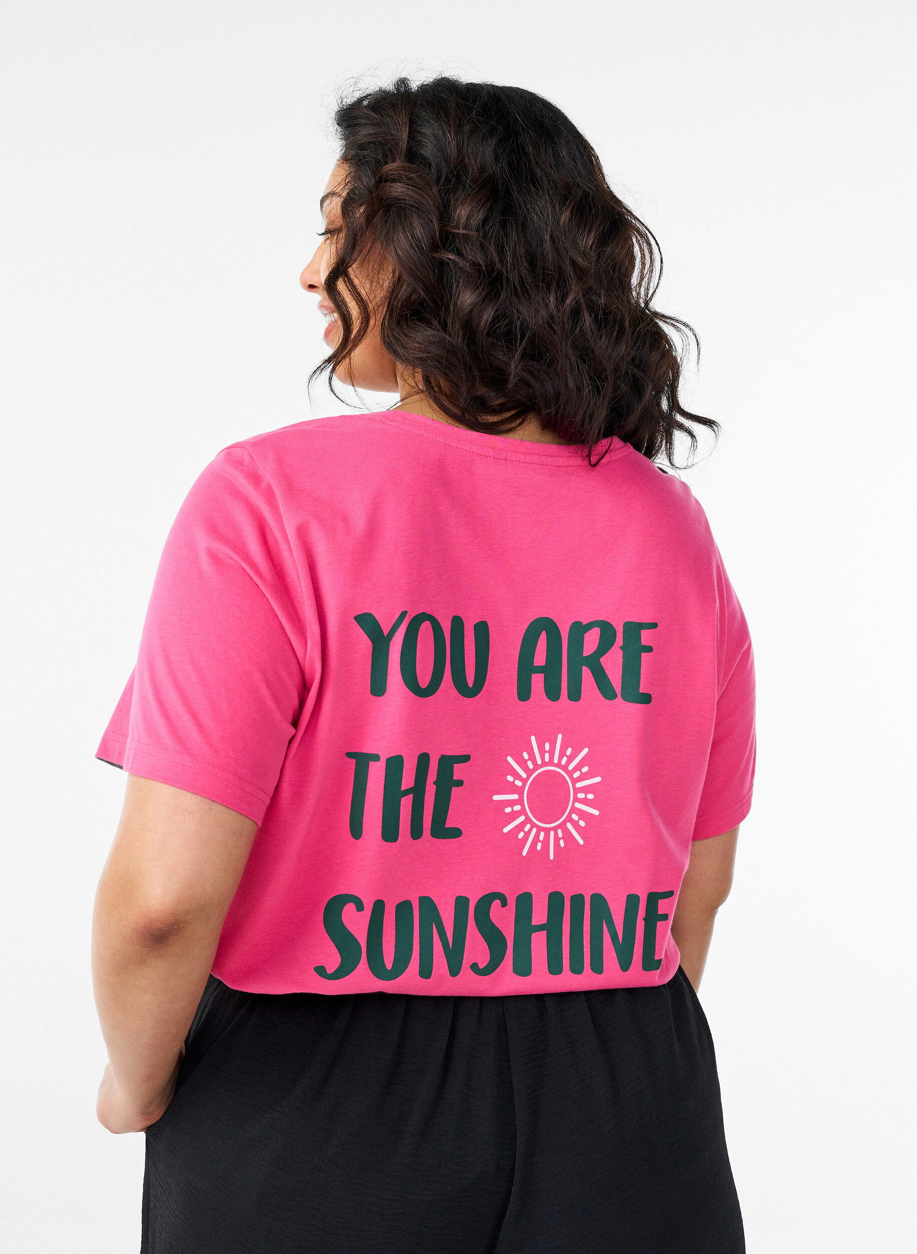 ZizzifashionT-shirt with motif, Pink, Model image number 0