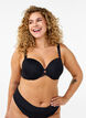 Moulded bra with cross detail, Black, Model image number 0