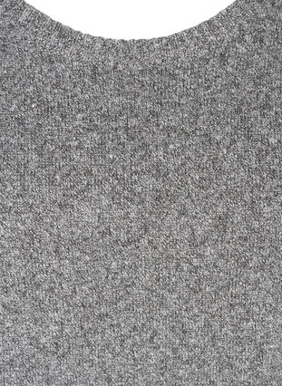 Long-sleeved knitted dress with a round neck, Dark Grey Melange, Packshot image number 2
