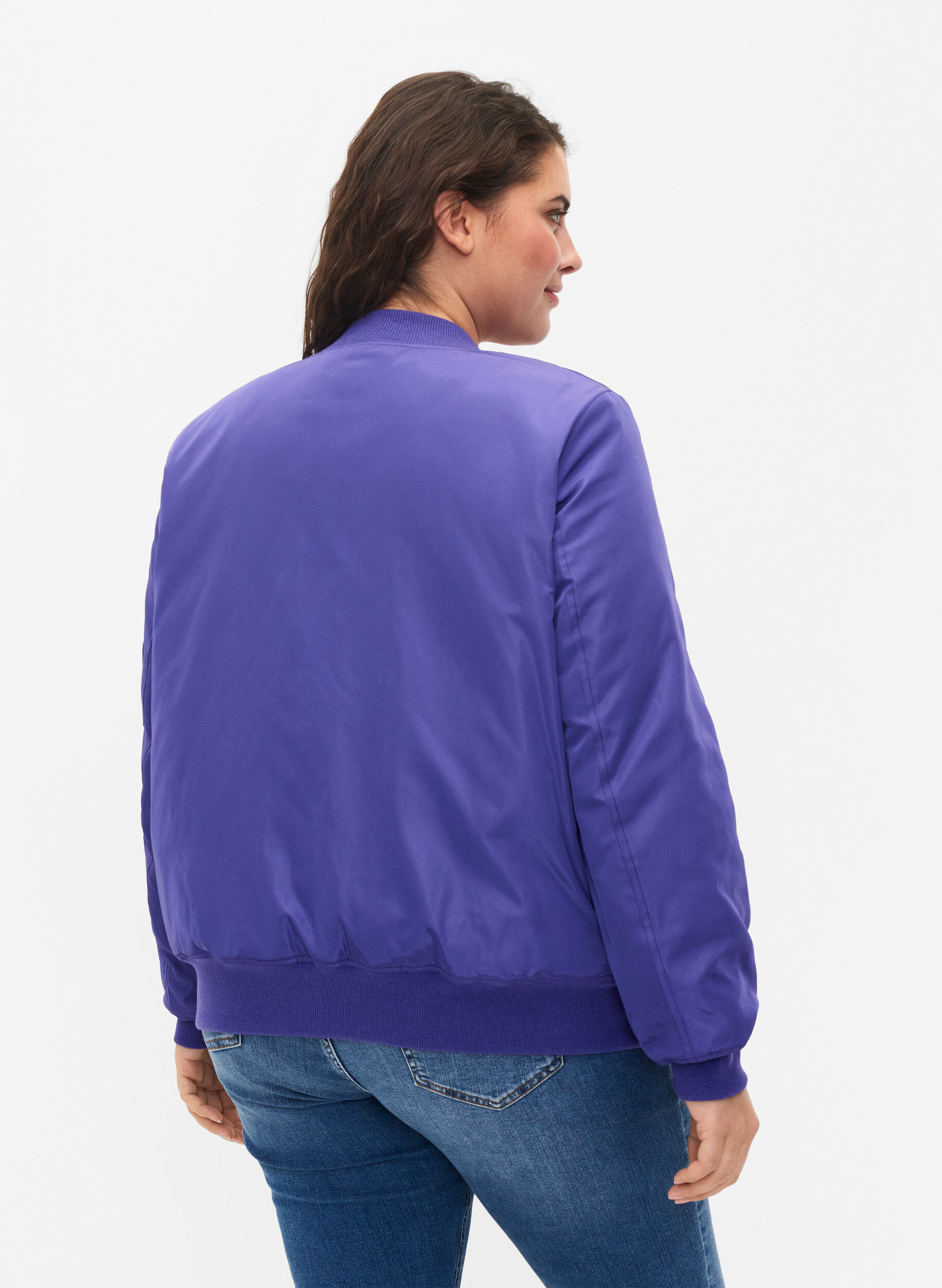 Zizzifashion Bomber jacket with zip, Purple Opulence, Model image number 1