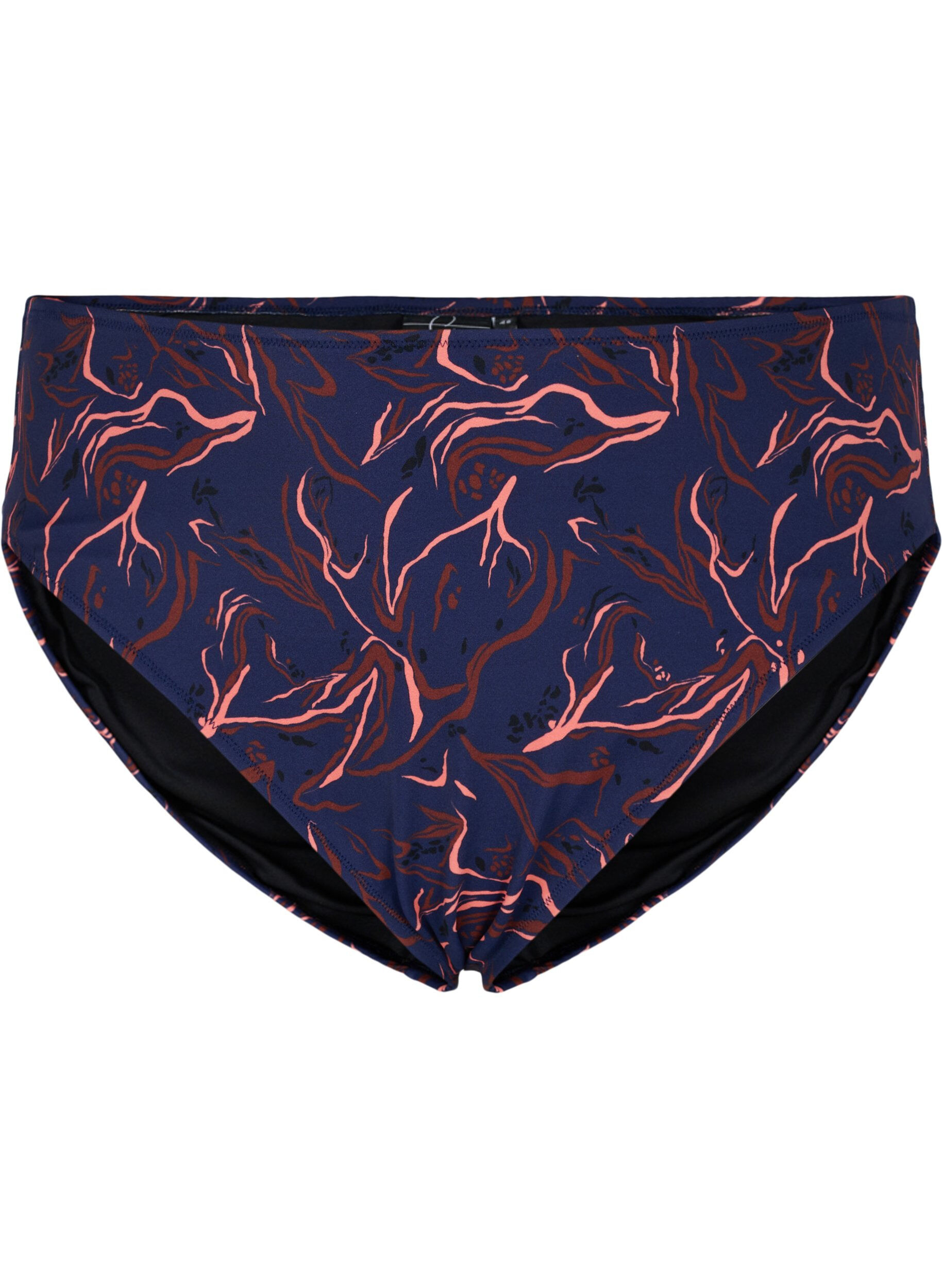 High-waisted bikini bottoms with high-cut leg