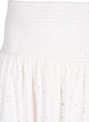 Smock skirt with hole pattern, Bright White, Packshot image number 2