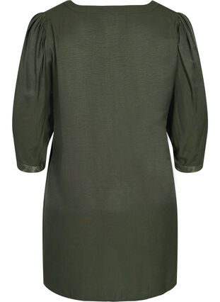 3/4-sleeved tunic with buttons, Deep Depths, Packshot image number 1