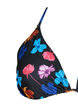 Triangle bikini bra with print, Black, Packshot image number 2