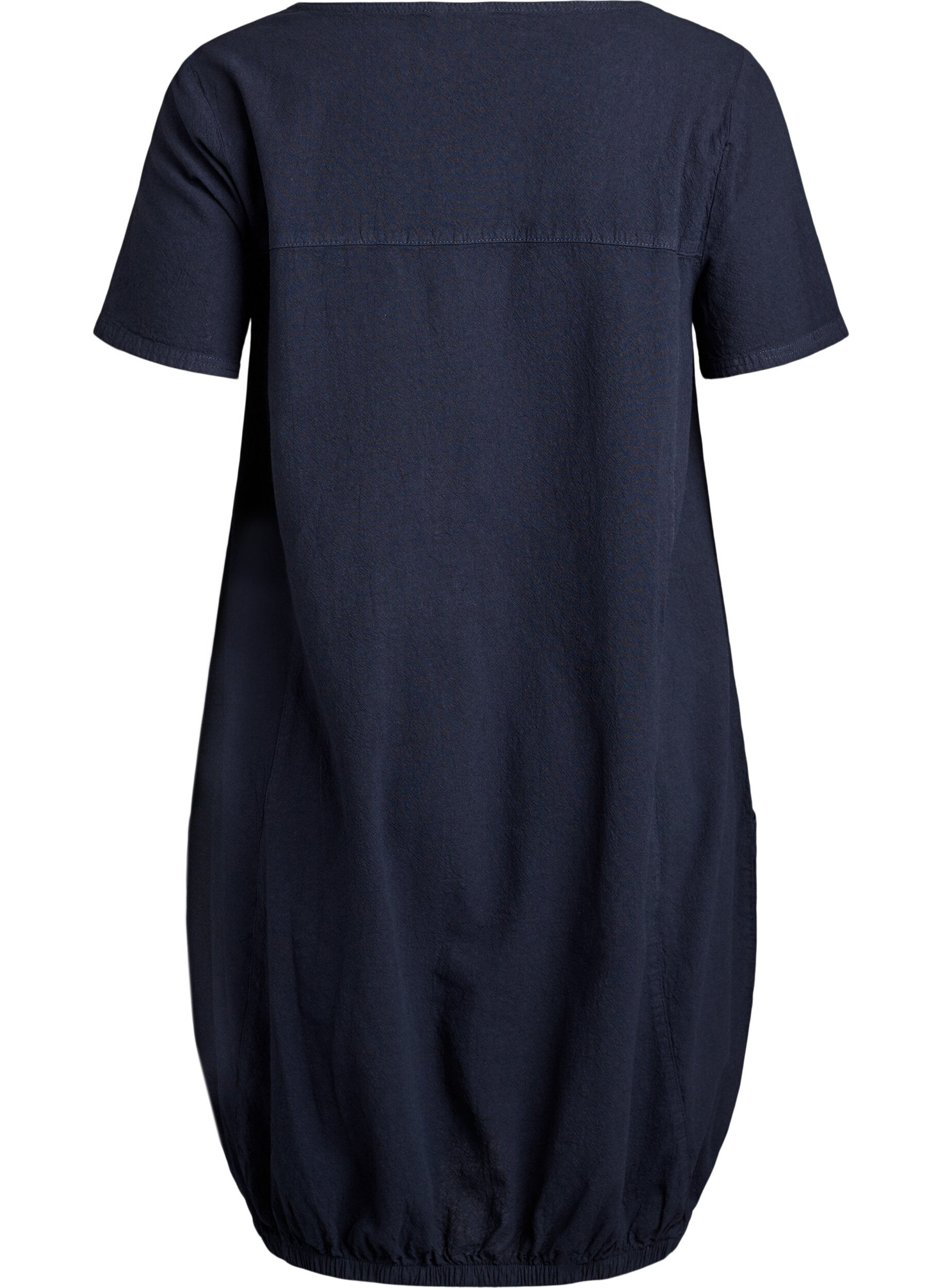Zizzifashion Short-sleeved cotton dress, Blue, Packshot image number 1