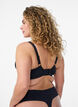 Wire-free bra with lace, Black, Model image number 2