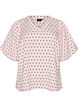 Blouse with polka dot pattern and balloon sleeves, Pink, Packshot image number 0
