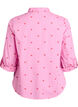 Shirt blouse with stripes and hearts, Pink, Packshot image number 1