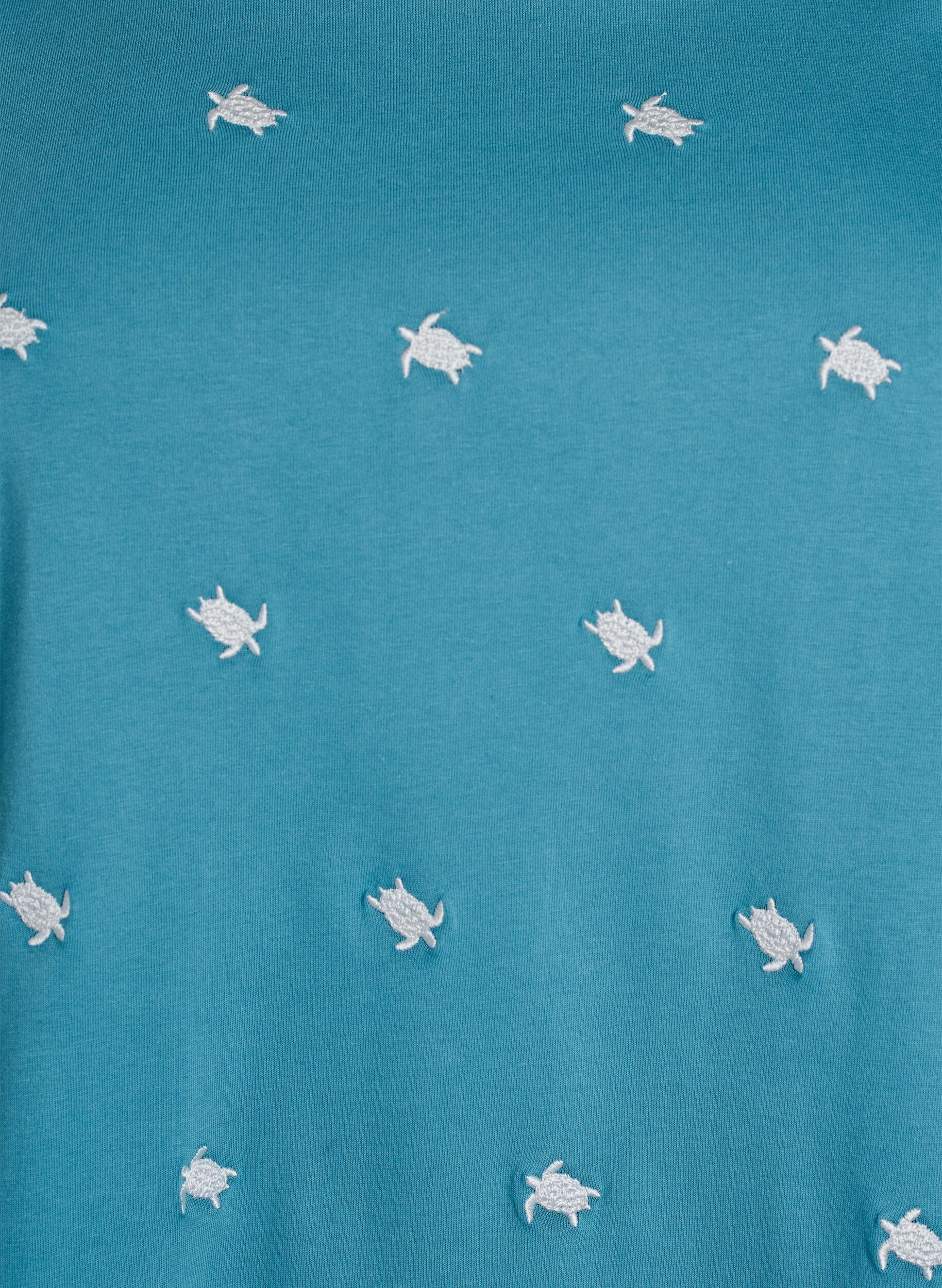 Zizzifashion T-shirt in organic cotton with embroidered motifs, Blue, Packshot image number 2