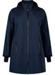 Softshell jacket with detachable hood, Blue, Packshot image number 0