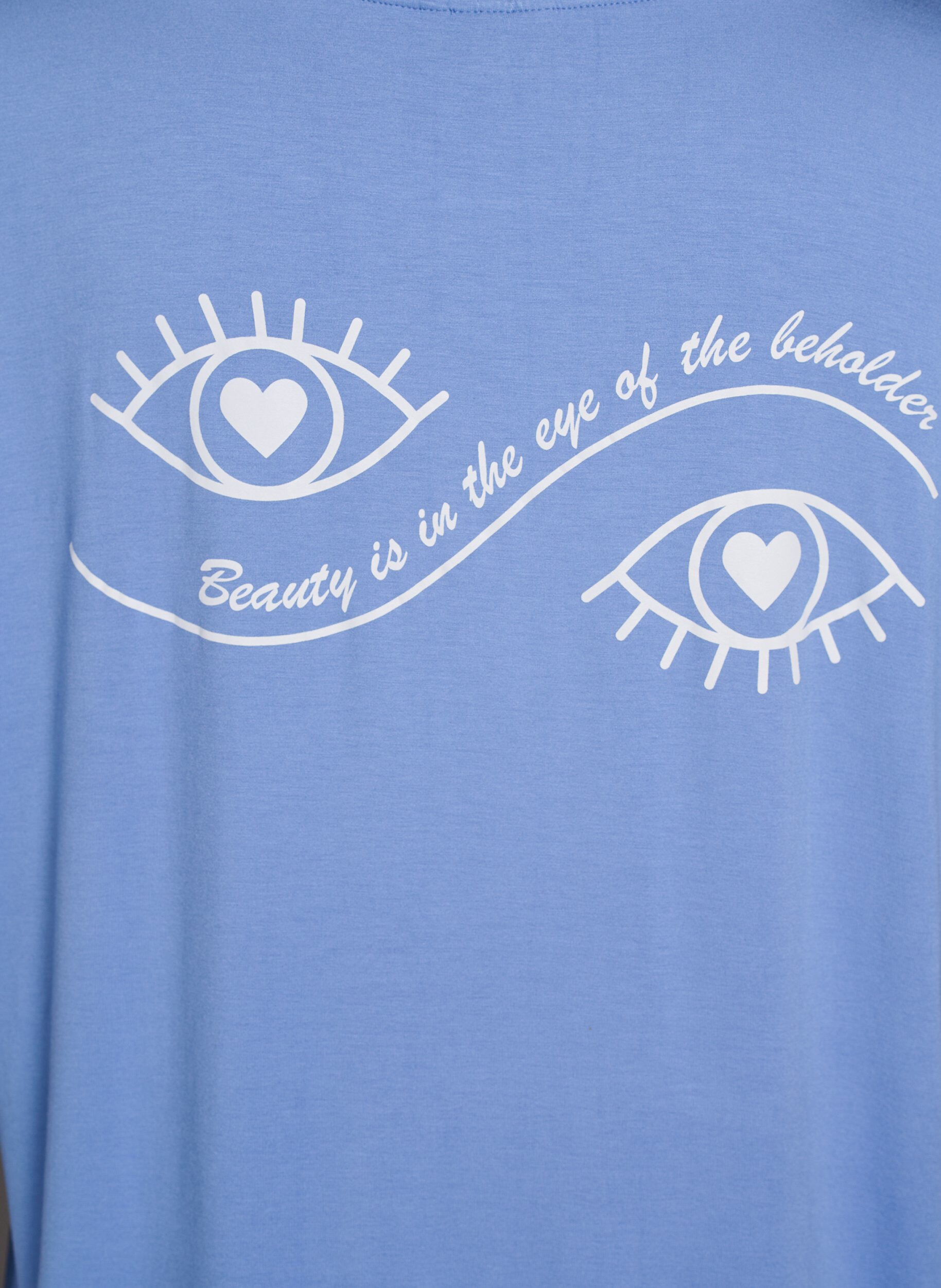 Zizzifashion Loose night tee in viscose, Blue, Packshot image number 3