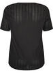 Night top in organic cotton with eyelet embroidery, Black, Packshot image number 1