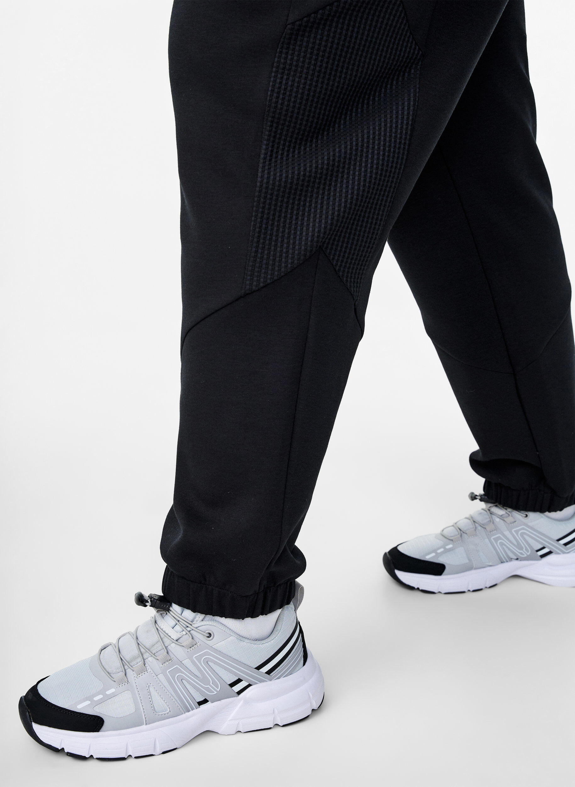 Zizzifashion Sweatpants with textured detail, Black, Model image number 2