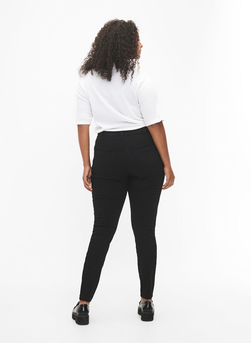 Jeggings in cotton blend, Black, Model image number 1