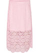 Lace midi skirt with an elasticated waist, Rose, Packshot image number 0