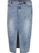 Denim maxi skirt with a front slit, Light Blue, Packshot image number 0
