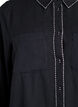 Shirt with contrast stitching and chest pockets, Black, Packshot image number 2