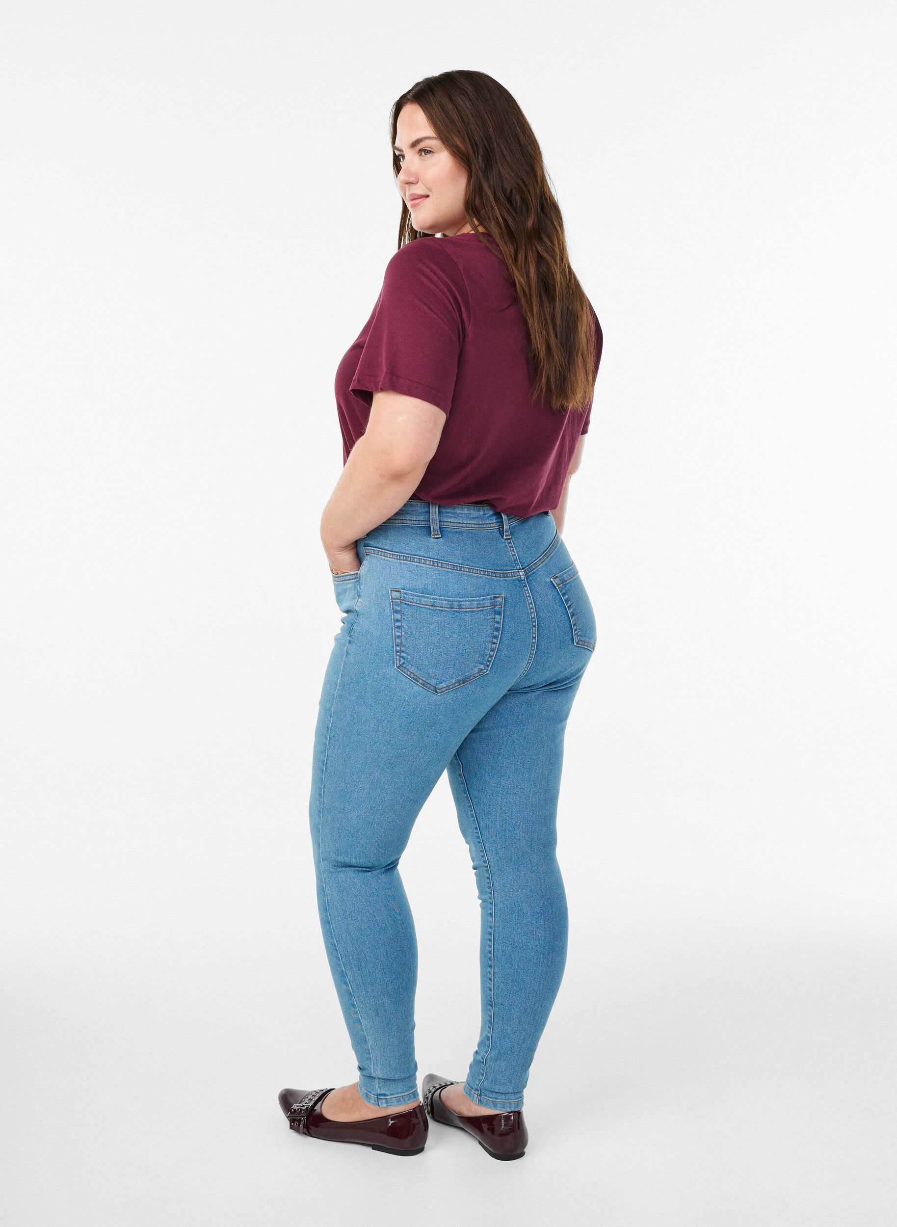 Zizzifashion Jeans with super slim fit, Light Blue, Model image number 1