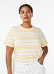 Striped cotton t-shirt, Yellow, Model image number 0