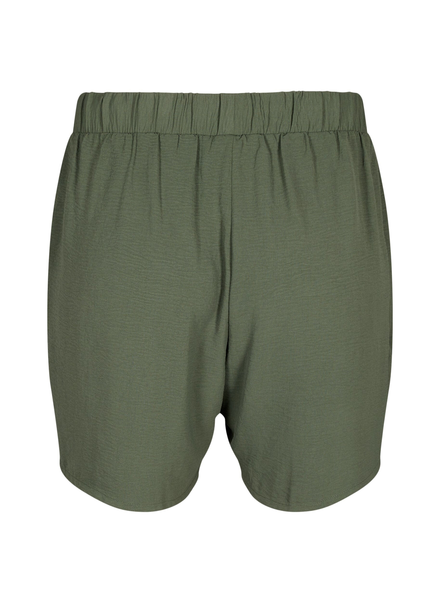 Zizzifashion Shorts with pockets and elastic waistband, Green, Packshot image number 1