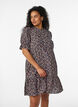 Short viscose dress with ruffle details, Blue, Model image number 0