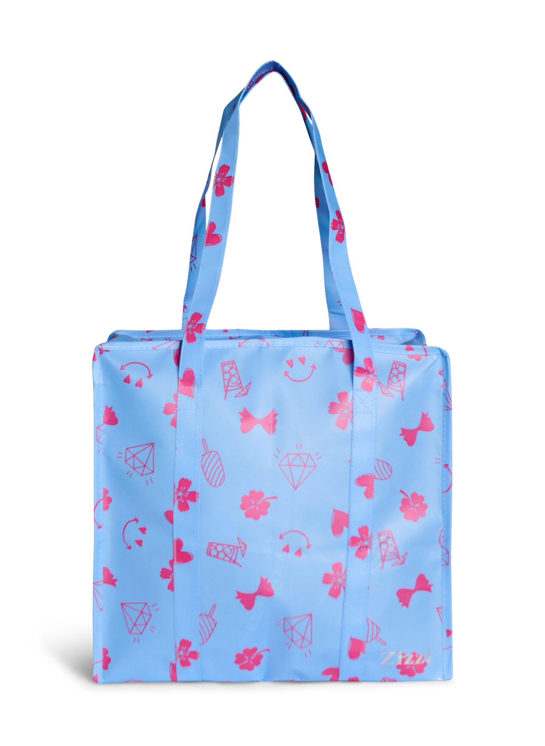 Zizzifashion Shopping bag with zipper, Blue, Packshot image number 1