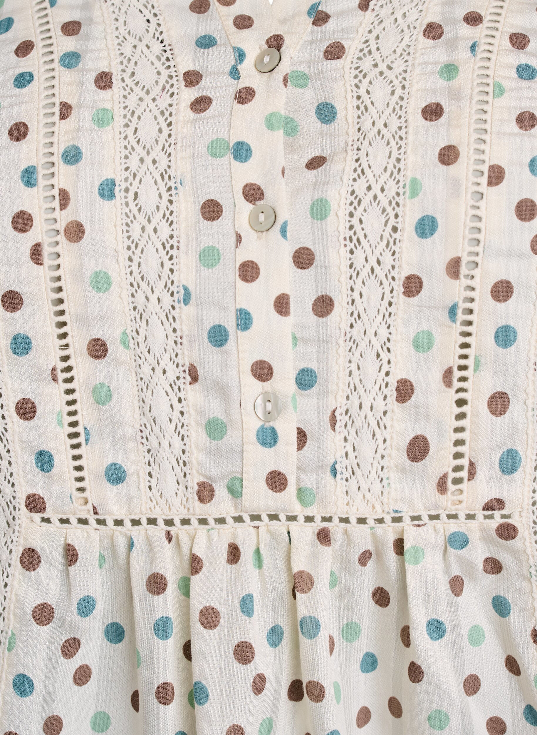 Zizzifashion Blouse with print and 1/2 sleeves, White, Packshot image number 2